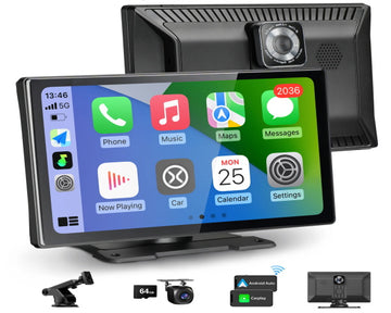 T7 3-in-1 Universal Smart Screen (Carplay /Andorid Auto 7" Touch Screen / Dash Cam)  for All Vehicles , Front/Rear Dual Camera